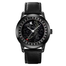 SKMEI 2116 Orologio al quarzo casual moda impermeabile da uomo multifunzionale 30M (pelle nera)