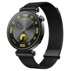 Per Huawei Watch GT 4 41mm Milan Dual Mmagnetic cinturino in maglia di acciaio (nero)
