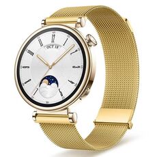 Per Huawei Watch GT 4 41mm Milan cinturino doppio in maglia di acciaio magnetico (oro)