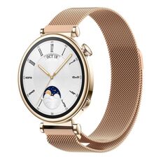 Per Huawei Watch GT4 41mm cinturino in maglia di acciaio magnetico Milano (oro rosa)