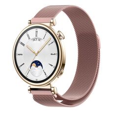 Per Huawei Watch GT4 41mm cinturino in maglia di acciaio magnetico Milano (rosa)