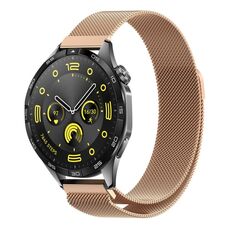 Per Huawei Watch GT4 46mm cinturino in maglia di acciaio magnetico Milano (oro rosa)