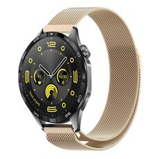 Per Huawei Watch GT4 46mm cinturino in maglia di acciaio magnetico Milano (champagne)