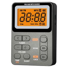 SH-01M Scheda plug-in FM/AM/MP3 Display digitale multifunzionale Radio a due canali, dimensioni: versione USA (grigio argento)