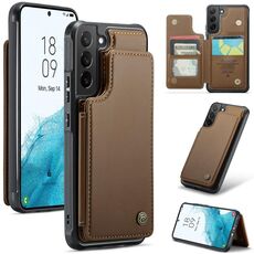 Custodia per telefono antifurto RFID per slot per schede Samsung Galaxy S22 5G CaseMe C22 (marrone)