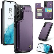 Custodia per telefono antifurto RFID per slot per schede Samsung Galaxy S22 5G CaseMe C22 (viola)