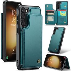 Per Samsung Galaxy S23+ 5G CaseMe C22 Porta slot per schede Custodia per telefono antifurto RFID (blu verde)