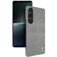 Per Sony Xperia 1 V serie imak Ruiyi Texture in tessuto PU + custodia per PC (grigio chiaro)