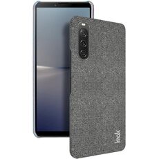 Per Sony Xperia 10 V serie imak Ruiyi Texture in tessuto PU + custodia per PC (grigio scuro)