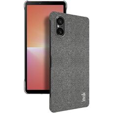 Per Sony Xperia 5 V serie imak Ruiyi Texture in tessuto PU + custodia per PC (grigio scuro)