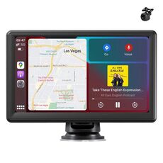 X70-1 Auto 7 pollici IPS Schermo intelligente portatile Proiezione schermo wireless Carplay Android Auto, con telecamera di retromarcia (Nero)