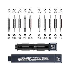JAKEMY JM-8195 Cacciavite con design a maniglia quadrata 21 in 1 S-2 bit (blu)
