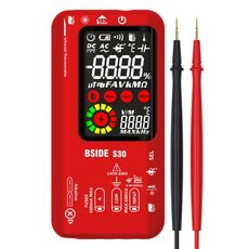 Multimetro per misurazione della temperatura a infrarossi con schermo a colori intelligente BSIDE S30 (rosso)