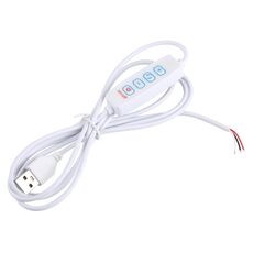 Cavo interruttore USB DC5V da 1,5 m con controller a 3 colori (bianco)