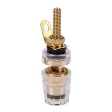 Morsettiera trasparente media estensione Presa a banana da 4 mm Posto di giunzione per amplificatore audio (nero)