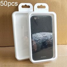 Scatola di imballaggio a conchiglia in PVC per custodia universale per cellulare da 50 pezzi, specifica: S