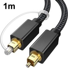 Cavo di uscita/ingresso audio ottico digitale da 1 m compatibile con SPDIF5.1/7.1 OD5.0MM (nero)