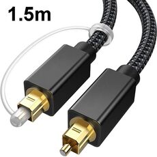 Cavo di uscita/ingresso audio ottico digitale da 1,5 m compatibile con SPDIF5.1/7.1 OD5.0MM (nero)