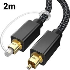 Cavo di ingresso/uscita audio ottico digitale da 2 m compatibile con SPDIF5.1/7.1 OD5.0MM (nero)