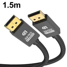 Cavo DP da 1,5 m Cavo di collegamento per monitor di computer 8K 30 AWG OD: 6,3 mm con rete in nylon (versione nera 2.1)