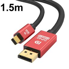 Cavo adattatore video per computer da 1,5 m versione 2.1 Mini DP a DP Cavo adattatore video per computer 30 AWG OD: 6,3 MM