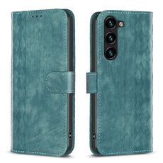 Custodia per telefono in pelle goffrata scozzese per Samsung Galaxy S24 5G (verde)