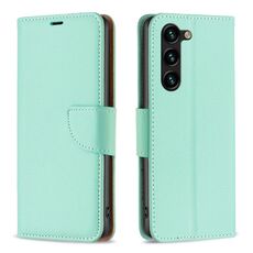Per Samsung Galaxy S24+ 5G Custodia per telefono in pelle flip in puro colore texture Litchi (verde)
