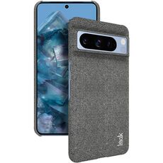 Per Google Pixel 8 Pro serie imak Ruiyi Texture in tessuto PU + custodia per telefono PC (grigio scuro)
