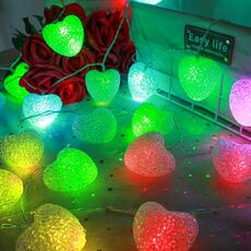 Luci da 1,2 m LED Love lampeggianti Luci decorative per batteria impermeabile (colore a 10 luci)
