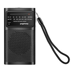 J-180 Puntatore portatile Radio FM/AM a due bande con clip per il trasporto, Stile: Versione normale (Nero)