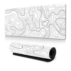 Tappetino per mouse astratto grande, tappetino per scrivania per computer da ufficio, giocatori, dimensioni: 300 x 600 x 2 mm (Abstract Fluid 23)