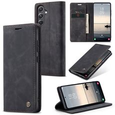 Per Samsung Galaxy S23 FE CaseMe 013 Custodia per telefono in pelle con vibrazione orizzontale multifunzionale (nera)
