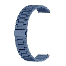 Per Huawei Watch GT4 cinturino in metallo con tre perline in acciaio inossidabile da 46 mm (blu)
