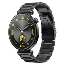 Per Huawei Watch GT4 cinturino in metallo con tre perline in acciaio inossidabile da 41 mm (nero)