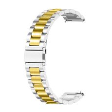 Per Huawei Watch GT4 cinturino in metallo con tre perline in acciaio inossidabile da 41 mm (argento + oro)