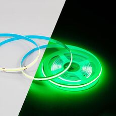 Striscia LED decorativa adesiva COB da 1 m 24 V 320 perline 12 W 8 mm di larghezza, stile: verde (colore monocromatico)