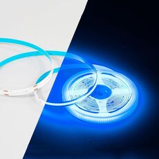 Striscia LED decorativa adesiva COB da 1 m 24 V 320 perline 12 W 8 mm di larghezza, stile: blu (colore monocromatico)