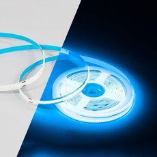 Striscia LED decorativa adesiva COB da 1 m 24 V 320 perline 12 W 8 mm di larghezza, stile: blu ghiaccio (colore monocromatico)