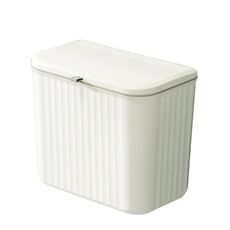 Pattumiera da cucina sospesa da 7 litri con coperchio scorrevole sotto il cestino del lavandino (bianco)