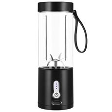 Mini spremiagrumi elettrico portatile multifunzionale USB ricaricabile con tazza per estrattore di succo (nero)