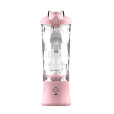 Mini frullatore elettrico portatile multifunzionale con ricarica USB per succo di frutta (rosa)