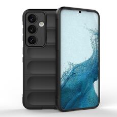 Per Samsung Galaxy S24 5G Magic Shield TPU + custodia per telefono in flanella (nera)