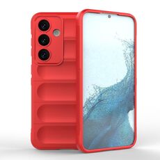 Per Samsung Galaxy S24 5G Magic Shield TPU + custodia per telefono in flanella (rossa)