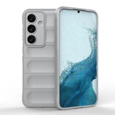 Per Samsung Galaxy S24 5G Magic Shield TPU + custodia per telefono in flanella (grigio)