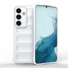 Per Samsung Galaxy S24 5G Magic Shield TPU + custodia per telefono in flanella (bianca)