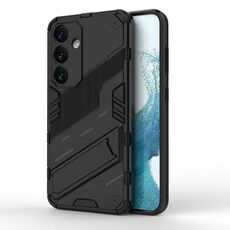 Per Samsung Galaxy S24 5G Punk Armor 2 in 1 PC + custodia per telefono antiurto in TPU con supporto invisibile (nero)