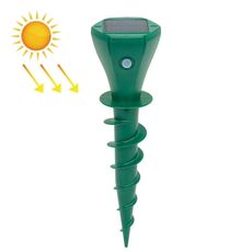2 pz/pacco Repellente per topi da fattoria all'aperto Repellente elettronico impermeabile ricaricabile ad ultrasuoni solare IP65(Verde)