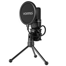 Microfono da tavolo da gioco wireless Yanmai SF-777W 2.4G con luce RGB e rete Blowout
