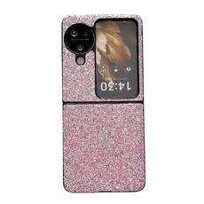 Per OPPO Find N3 Custodia per telefono antiurto satinata con glitter Flip (Rosa rossa)