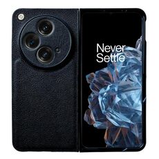 Per OPPO Find N3 / OnePlus Open Litchi Texture PU + Custodia per telefono antiurto per PC (Nero)